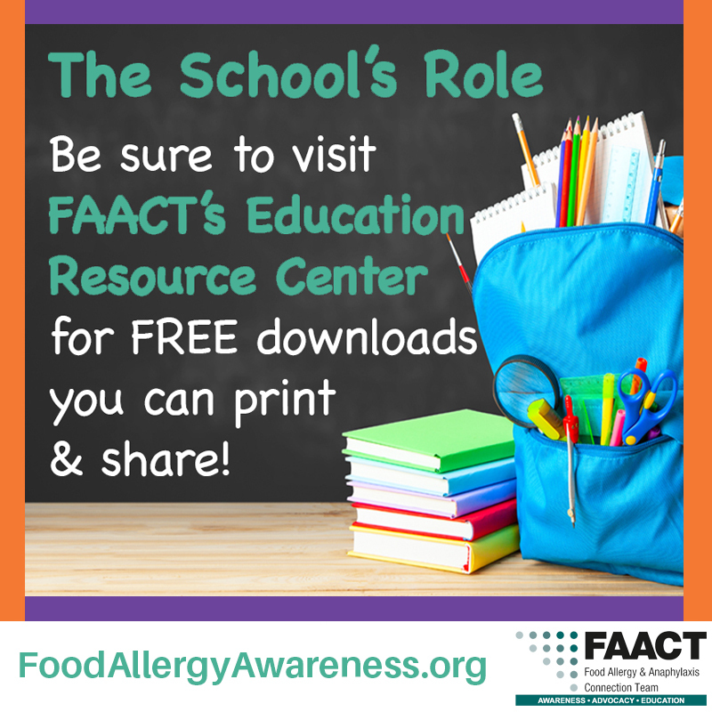 The schools role in allergy management